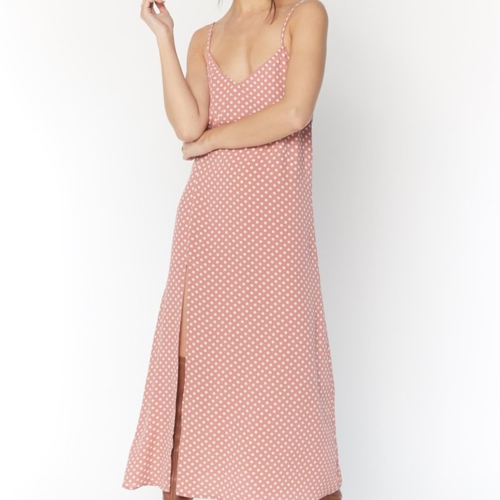 Flynn Skye Jeanette Slip, XS, Pink, Parisian Polka